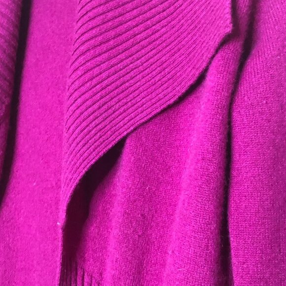 SAFFRON Women's Purple Cashmere Open Front Cardigan Sweater S - Picture 3 of 7